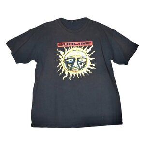 Sublime Rock Band Distressed T-shirt Faded Black Size XL
